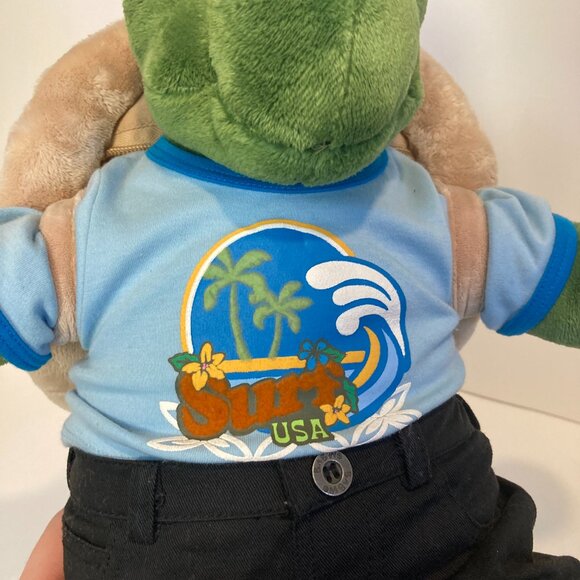 Build A Bear Trekkin Turtle W Removeable Backpack Shell Stuffed Plush Animal 16" - Picture 9 of 12